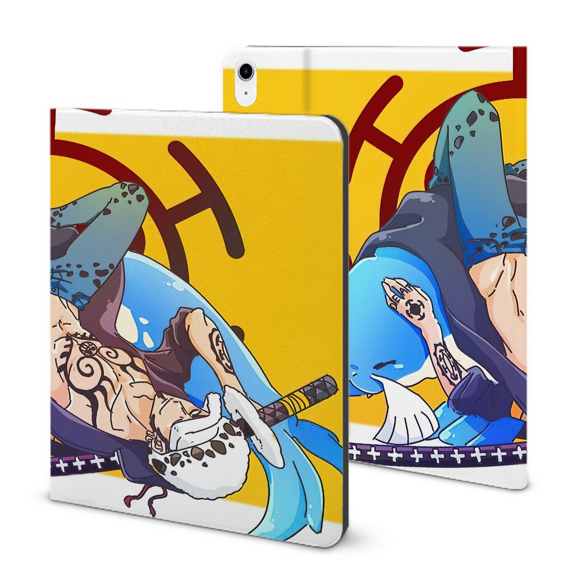 （画像用） ワンピース ONE PIECE IPad ケース ブック型 PUレザー TPU 耐衝撃 軽量 薄型 ペン収納なし 全面保護 IPad 各モデル対応